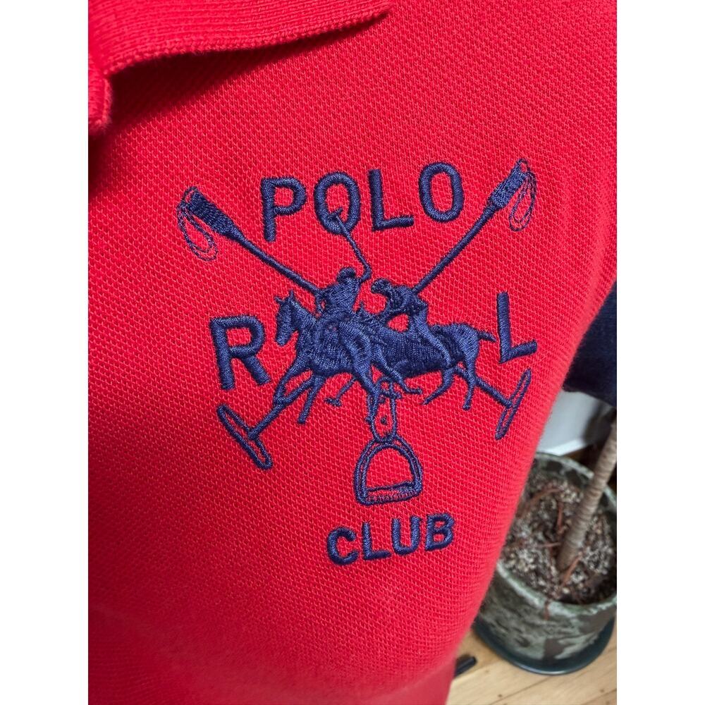 VTG Ralph Lauren Sport Colorblock Polo Dress Red Green Navy Size M - Picture 4 of 8